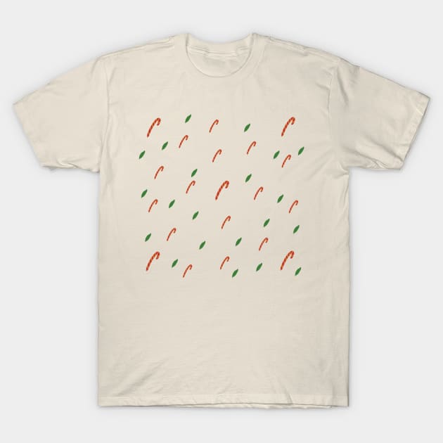 Christmas candy pattern T-Shirt by Xatutik-Art